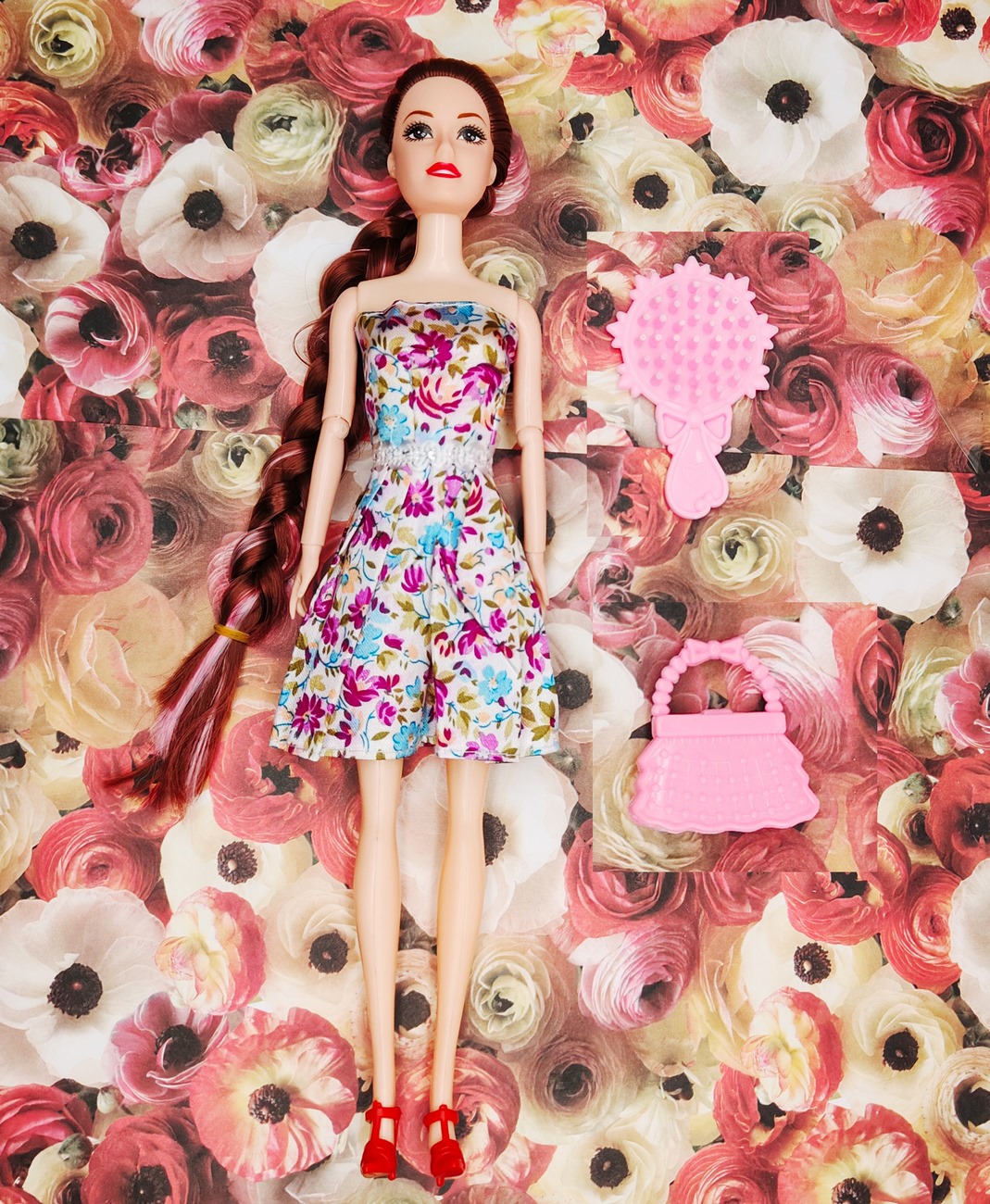 Muñeca Princesa Vestido Flowers Juguete Niñas + Accesorios